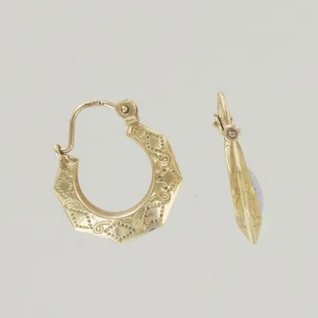 Ett par örhängen, diameter 1 cm, 18K  Vikt: 1 g