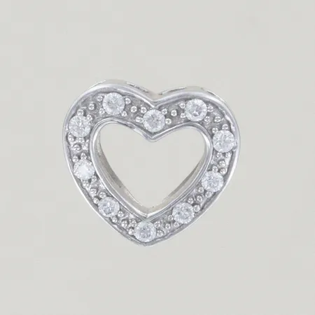 Hänge vitguld med diamanter, höjd 1,3 cm, 18K Vikt: 2,5 g