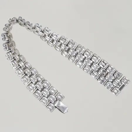 Armband, längd 18,5 cm, bredd 1,5 cm, silver 833/1000 Vikt: 55,1 g