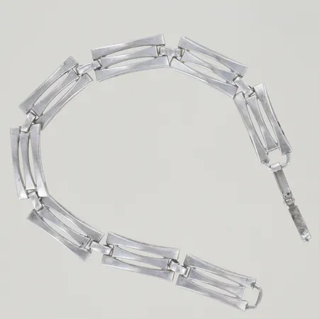 Armband, längd 19 cm, bredd 8,5 mm, silver 830/1000 Vikt: 9,8 g