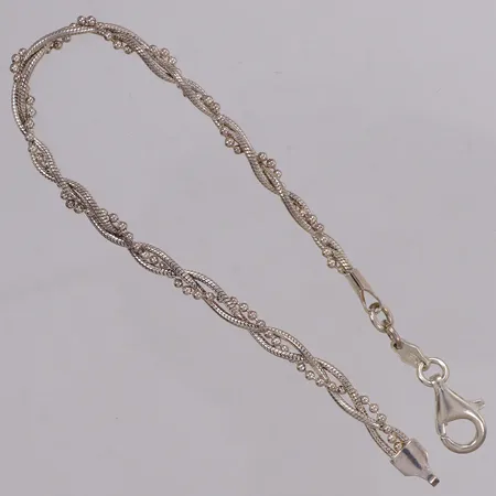 Armband, längd 19,5cm, bredd ca 4-5mm, GHA, silver 925/1000 Vikt: 6,4 g