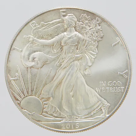 Mynt One Dollar, USA, Liberty In God We Trust, 2015, Ø42mm, 999/1000 silver Vikt: 31,2 g