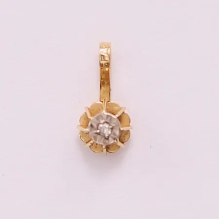 Hänge diamant ca 0,01ct, 10mm, 18K 0,4g.