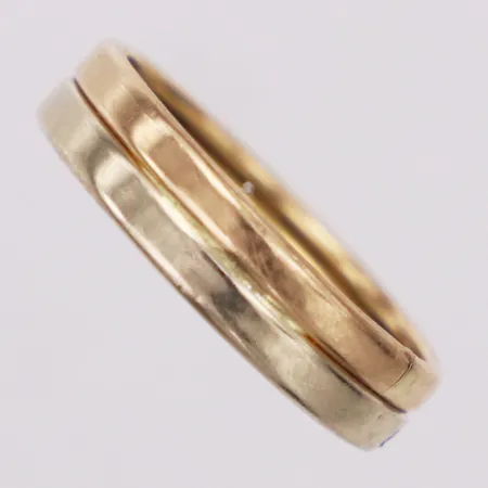 Ring, Guldfynd, gul/vitguld, stl 18, bredd 5mm, 18K Vikt: 1,4 g