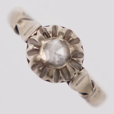 Ring, rosensten, stl 18¾, vitguld, 14K Vikt: 3,9 g