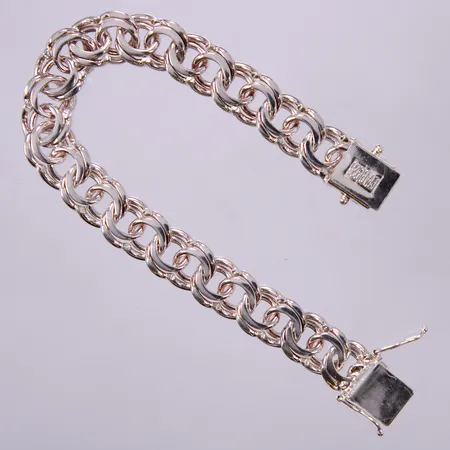 Armband Bismarck, längd: ca 20cm, bredd: ca 12mm, GFAB, 925/1000 silver  Vikt: 38 g