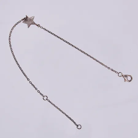 Armband stjärna, längd: ca 19,5cm, justerbart, bredd: ca 1-10mm, 925/1000, silver Vikt: 1,5 g