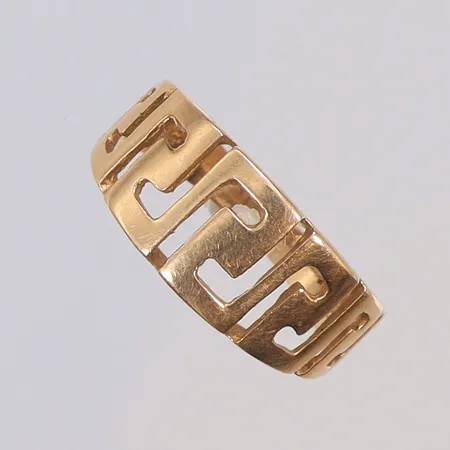 Ring, stl 18, bredd 3-9mm, 14K  Vikt: 3,1 g