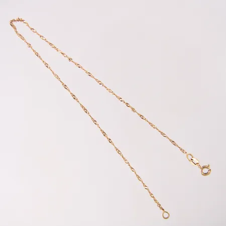 Vristlänk Singapore, längd: 23,5cm, bredd: 1mm, Balestra, 18K  Vikt: 1,2 g