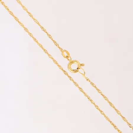 Collier Singapore, längd 38cm, bredd 1mm, 18K Vikt: 1,9 g