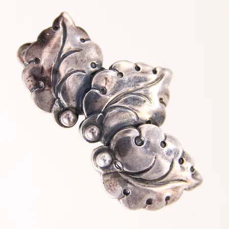 Brosch, 17x33,5mm, Danmark, silver 925/1000.  Vikt: 7 g