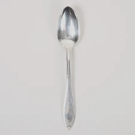 Tesked, modell "Svensk Spetsig", längd: 13cm, K. Andersson, år 1922, Stockholm, 830/1000 silver Vikt: 18,4 g