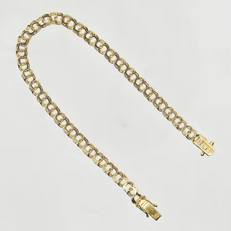 Armband Bismarck, längd 21 cm, bredd 6 mm, 18K. Vikt: 10,7 g