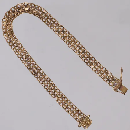 Armband X-länk, längd 20cm, bredd 7mm, 18K Vikt: 12 g