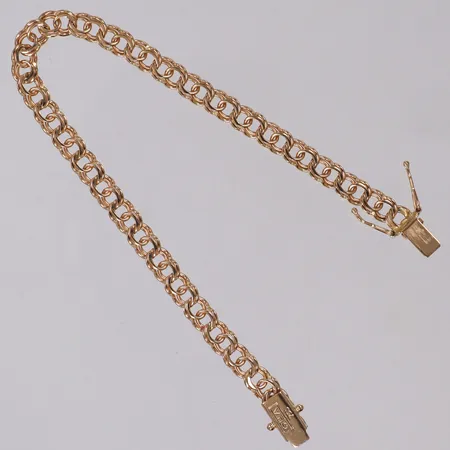 Armband, Bismarck, längd 18,5cm, bredd 5mm, GHA,18K Vikt: 10,1 g