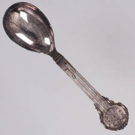 Dopsked, längd 14,5cm, K. Carlson, Göteborg, år 1948, ograverad, repor 830/1000 silver  Vikt: 29,7 g