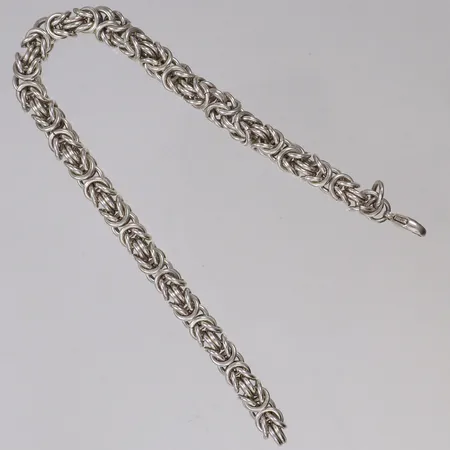  Armband, Drottninglänk, längd 23cm, bredd 6,5mm, 925/1000 silver Vikt: 36,5 g