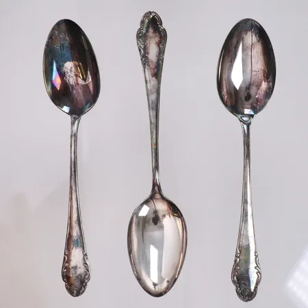 3 matskedar, modell Haga, Skandia, längd 18,5cm, 830/1000 silver  Vikt: 109,1 g