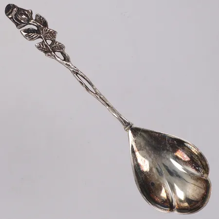 Sockersked, längd 13cm, modell Ros, Gewe Malmö år 1960, 830/1000 silver Vikt: 14,3 g