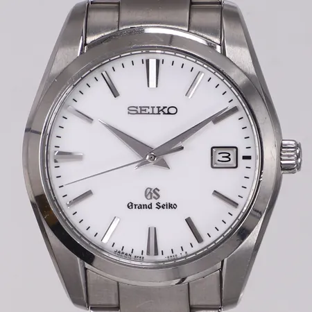 Herrur, Seiko, Grand Seiko, stål, quartz, 36mm, refnr: 9F62-0AB0, snr: 5N0925, datum, garantipapper 2019, länk i stål med smärre bruksrepor, extra länkbitar, box, ytterkartong 