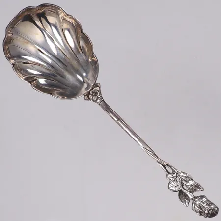 Kompottsked, modell Rosen, längd 15cm, silver 830/1000 Vikt: 25,8 g