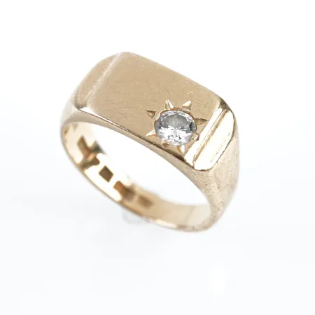 Ring m diamant 0,24ct, stl 17½(55), bredd 9mm, 18k Vikt: 7 g