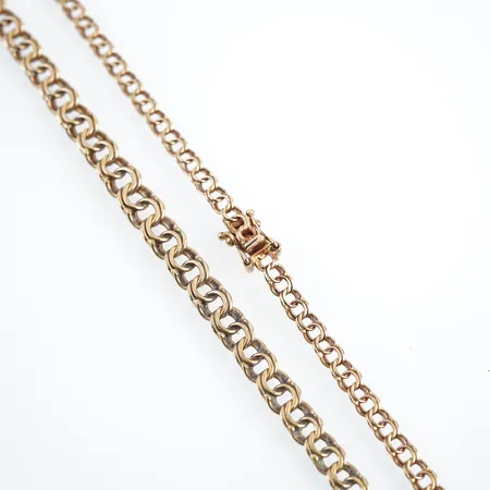 Collier dosserad bismarck, 42,5cm, bredd 5mm, 18k Vikt: 10,5 g