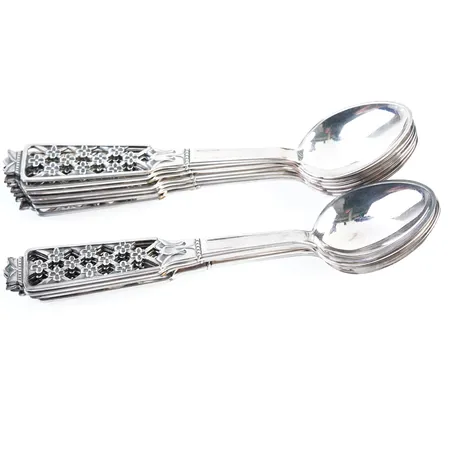 Kaffeskedar, silver, 12cm Vikt: 161,8 g