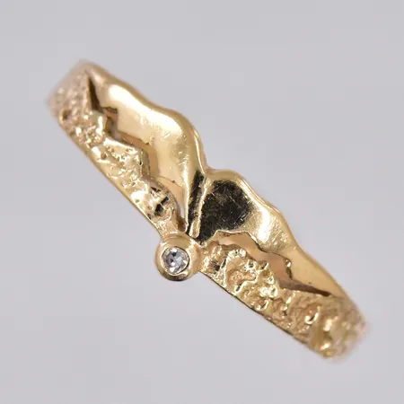 Ring, diamant ca 0,01ct, stl 17¼, 18K Vikt: 2,2 g