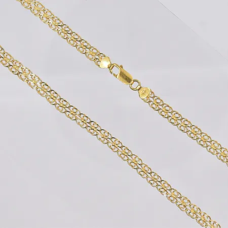 Collier 48cm, bredd 6,5mm, veck på länkar, 18K Vikt: 16,4 g