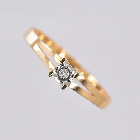 Ring med diamant 0,01ct, stl 17½, 18K Vikt: 1,4 g