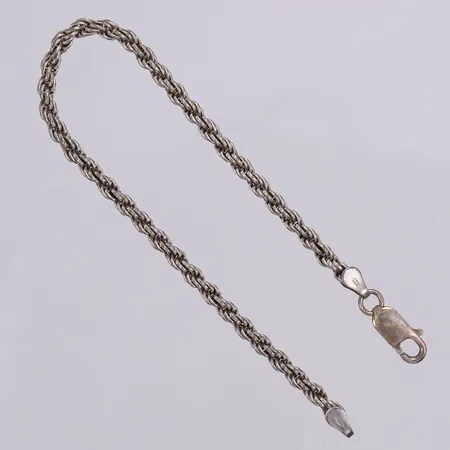 Armband cordell, ca 19,5cm, bredd 3,5mm, GHA. 925/1000 silver Vikt: 7,7 g