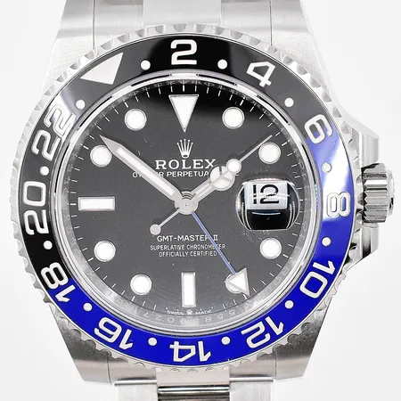 Herrur Rolex Oyster Perpetual GMT-Master II, "Batman" stål, automatisk, ref-nr:126710BLNR, serie-nr:558990Z7, Ø40mm, Oysterlänk, box, ytterkartong, certifikat 2021.