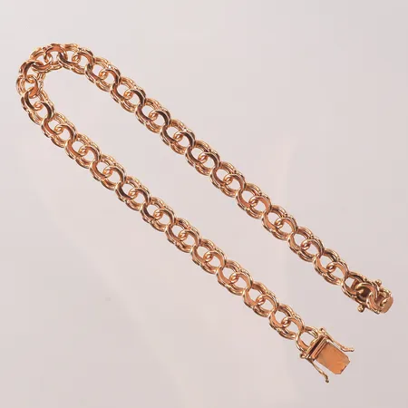 Armband Bismarck, längd 20cm, bredd 5mm, slitage, 18K Vikt: 17,3 g