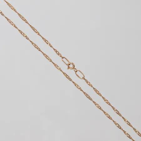 Kedja, Singapore, längd:69,5cm, bredd:2mm, roséguld, 14K. Vikt: 4,4 g