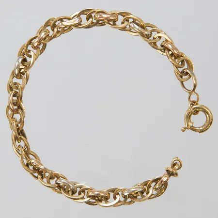 Armband, defekt, längd:20cm, bredd:6,5mm, 14K. Vikt: 8,3 g