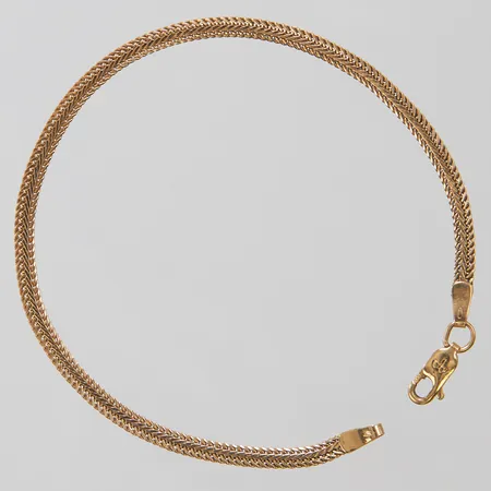 Armband, Rävsvans, längd:19cm, bredd:3mm, Balestra, roséguld, 18K. Vikt: 3,7 g