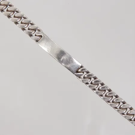 Armband Pansar med platta, 21cm, bredd 10mm, låset stänger dåligt, Unoaerre, 925/1000 silver Vikt: 82 g