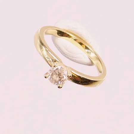 Ring, diamant ca 0,48ct, Pique, Ø16¾, bredd:5mm, 18K 3,8g.