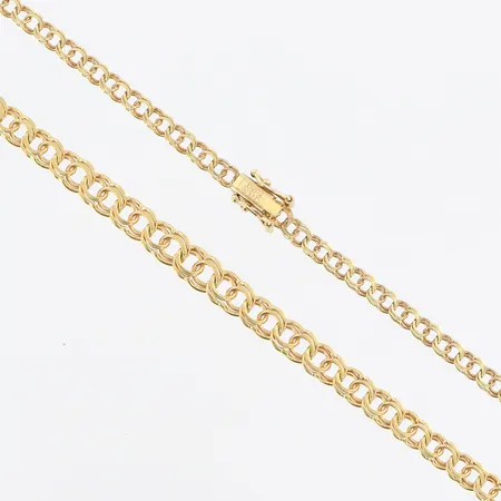 Collier Bismarck doserat, 42,5cm, 3,5-5mm, 18K,  Vikt: 10,1 g