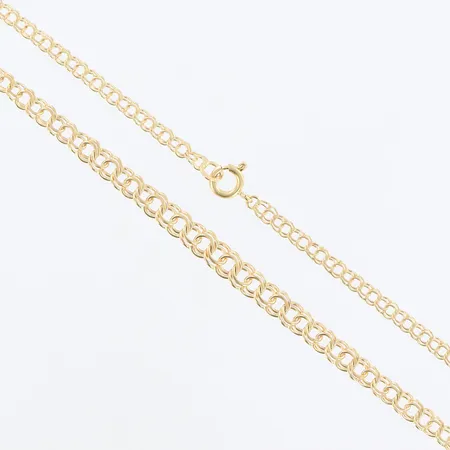 Collier Bismarck doserat, 46cm, bredd: 3,5-5,5mm, 18K,  Vikt: 10,6 g