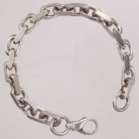 Armband, Ankar, längd 21cm, bredd 7,5mm, 925/1000 silver Vikt: 38,4 g