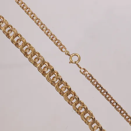 Collier doserad Bismarck, längd 45,5cm, bredd 3,8-8,4mm, 18K  Vikt: 25,2 g