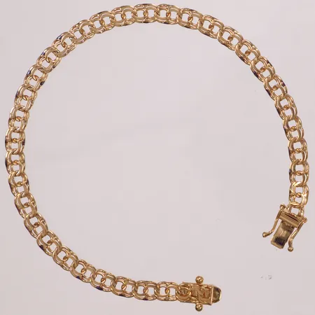 Armband Bismarck, längd 18,5cm, bredd 4,5mm, Ädelsmycken Aktiebolag, år 1972, 18K  Vikt: 6,6 g