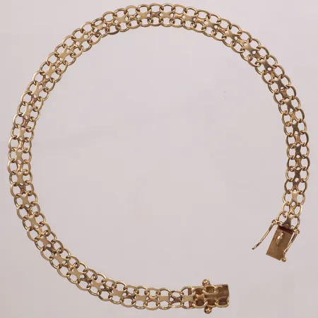 Armband X-länk, längd 19,5cm, bredd 5,5mm, 18K  Vikt: 5,7 g