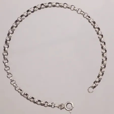 Armband, ärtlänk, längd 19,5cm, bredd 3,1mm, 925/1000 silver Vikt: 5 g