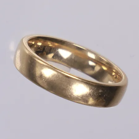 Ring, slät, stl 19, bredd 5mm, tillv. Schalins, 18K Vikt: 8,4 g