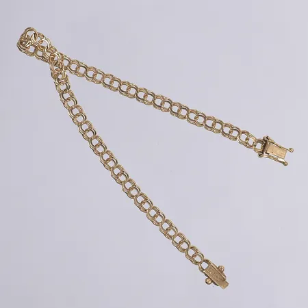 Armband Bismarck, 17,5cm, bredd 4mm, åldersbetingat slitage, 18K Vikt: 4,6 g