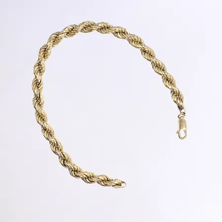 Armband Cordell, 20cm, bredd 6mm, ihålig, bucklig, 18K Vikt: 9,2 g