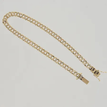 Armband bismark, längd 19 cm, bredd 4,5 mm, 18k Vikt: 7,2 g